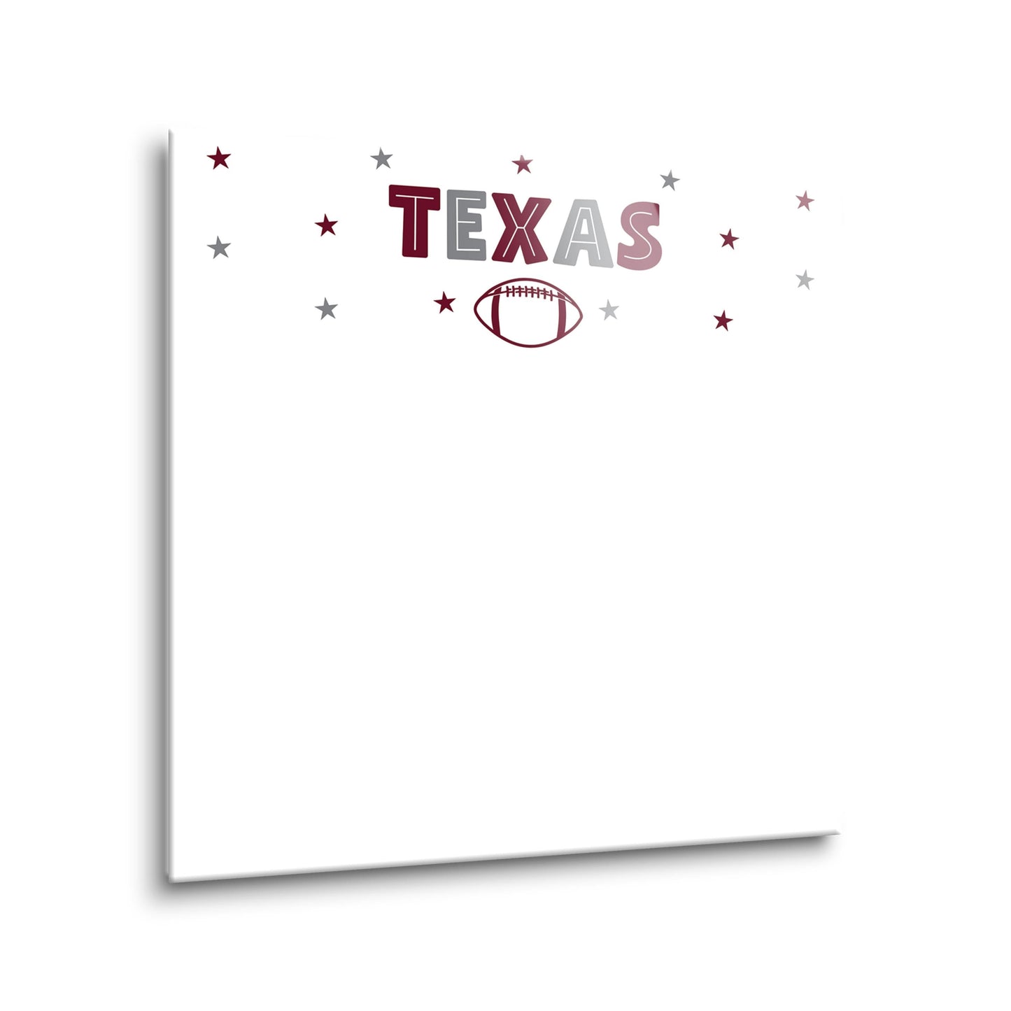 Clairmont & Co Game Day Stars Texas Note Board | 8x8