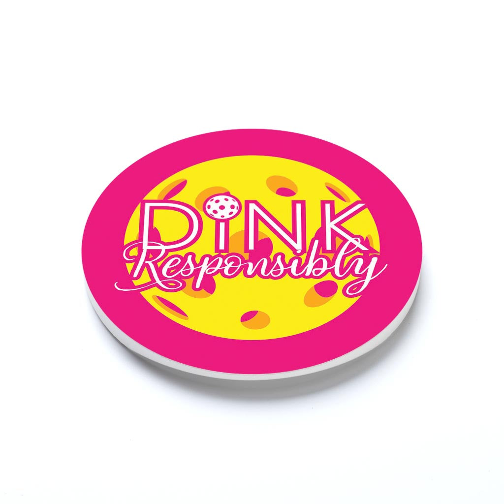 Neon Pickleball Dink Responsibly Pink | 2.65x2.65