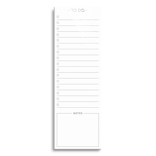 Minimalistic White To Do List | 8x24