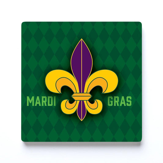 Mardi Gras Fleur De Lis | 4x4
