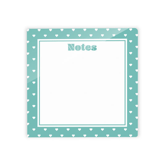 Valentine's Reminder Blue Hearts Notes | 4x4