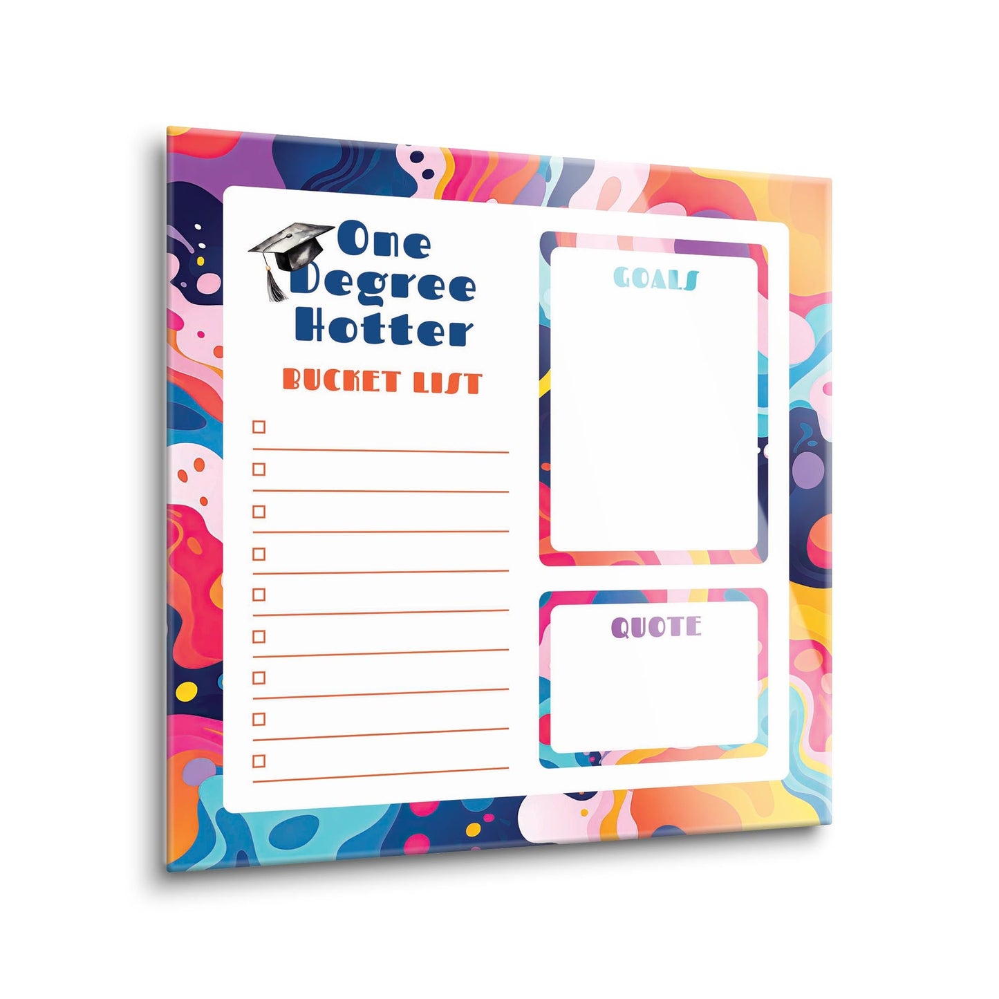 Graduation Tracker Abstract Fluid Degree Hotter | 12x12