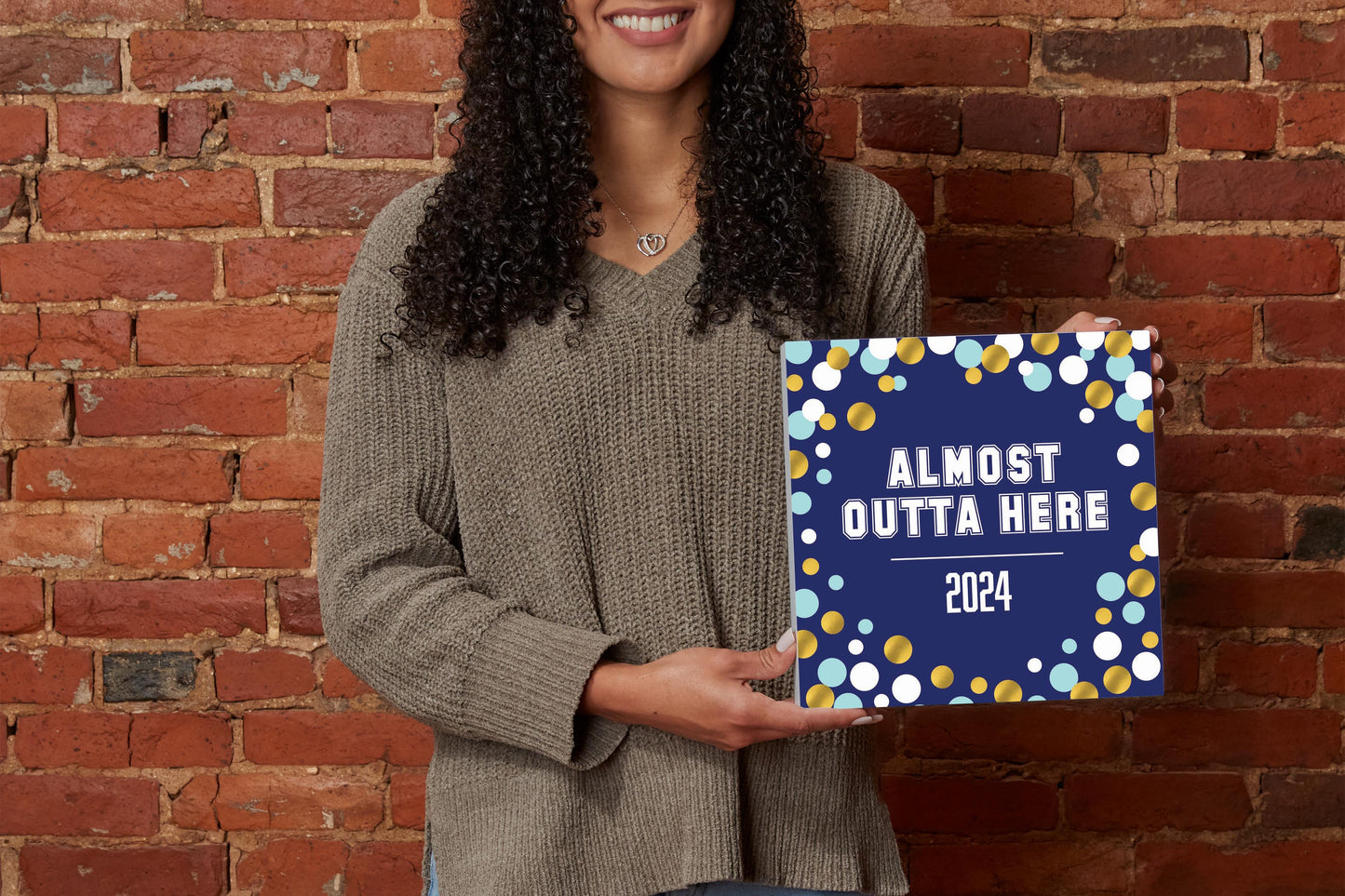 Graduation 2024 Outta Here Blue Confetti | 10x10