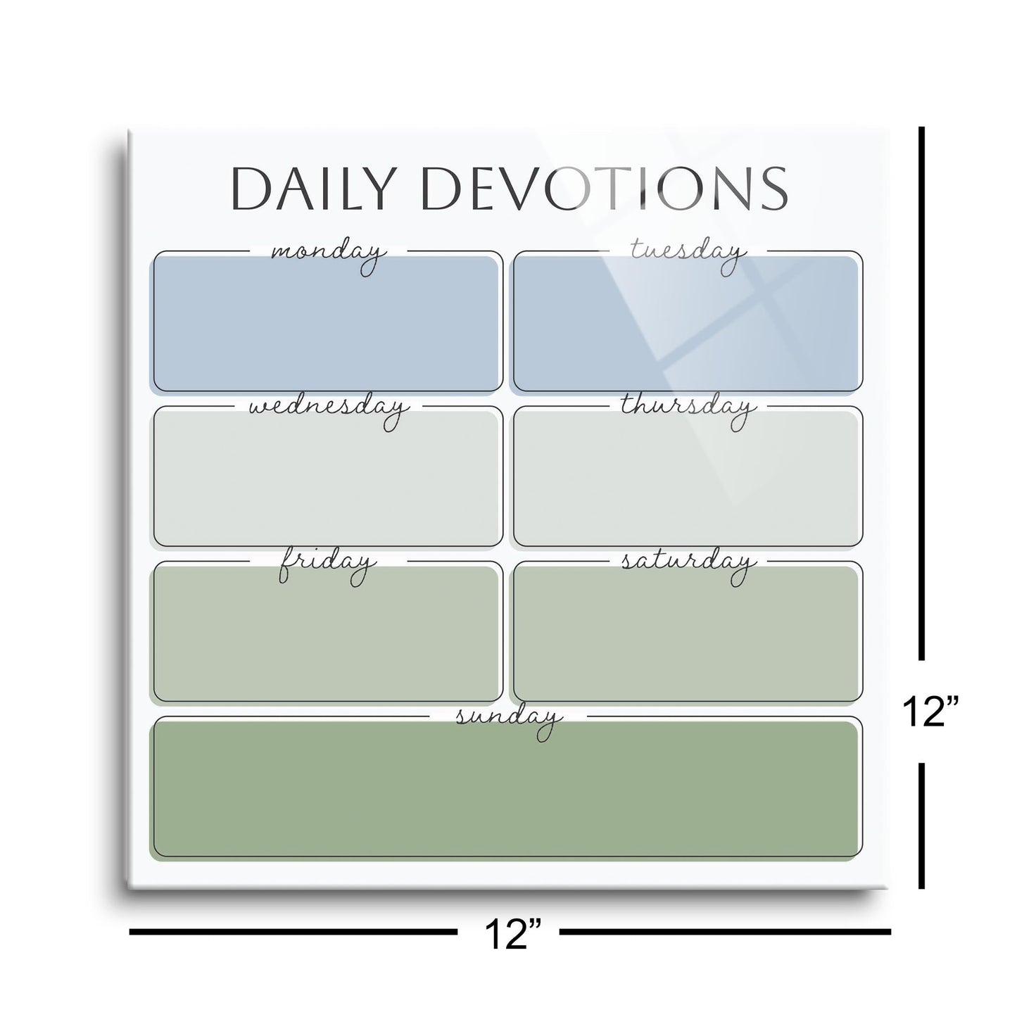 Minimalistic Green and Blue 7-Day Daily Devotions | 12x12