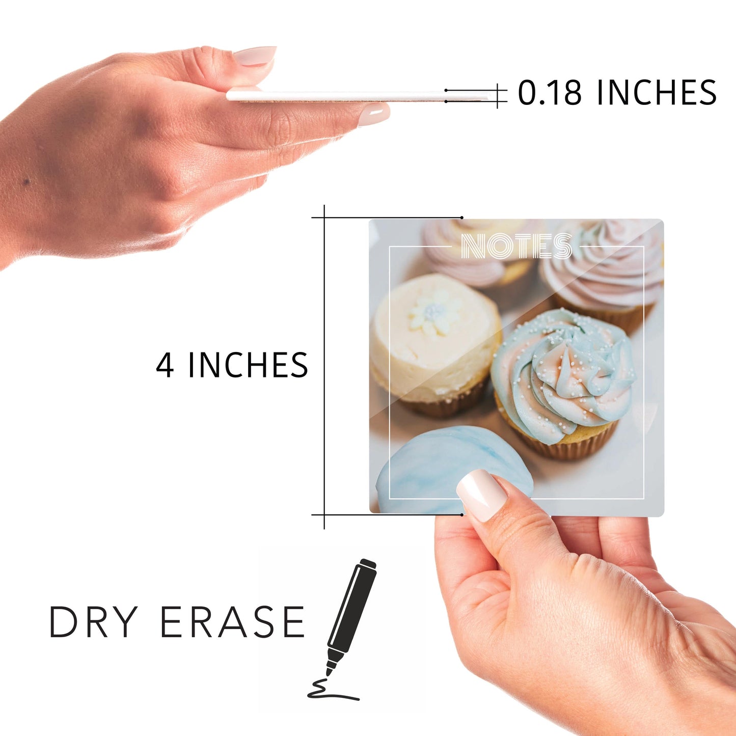 Retro Pastel Notes Cupcakes | 4x4