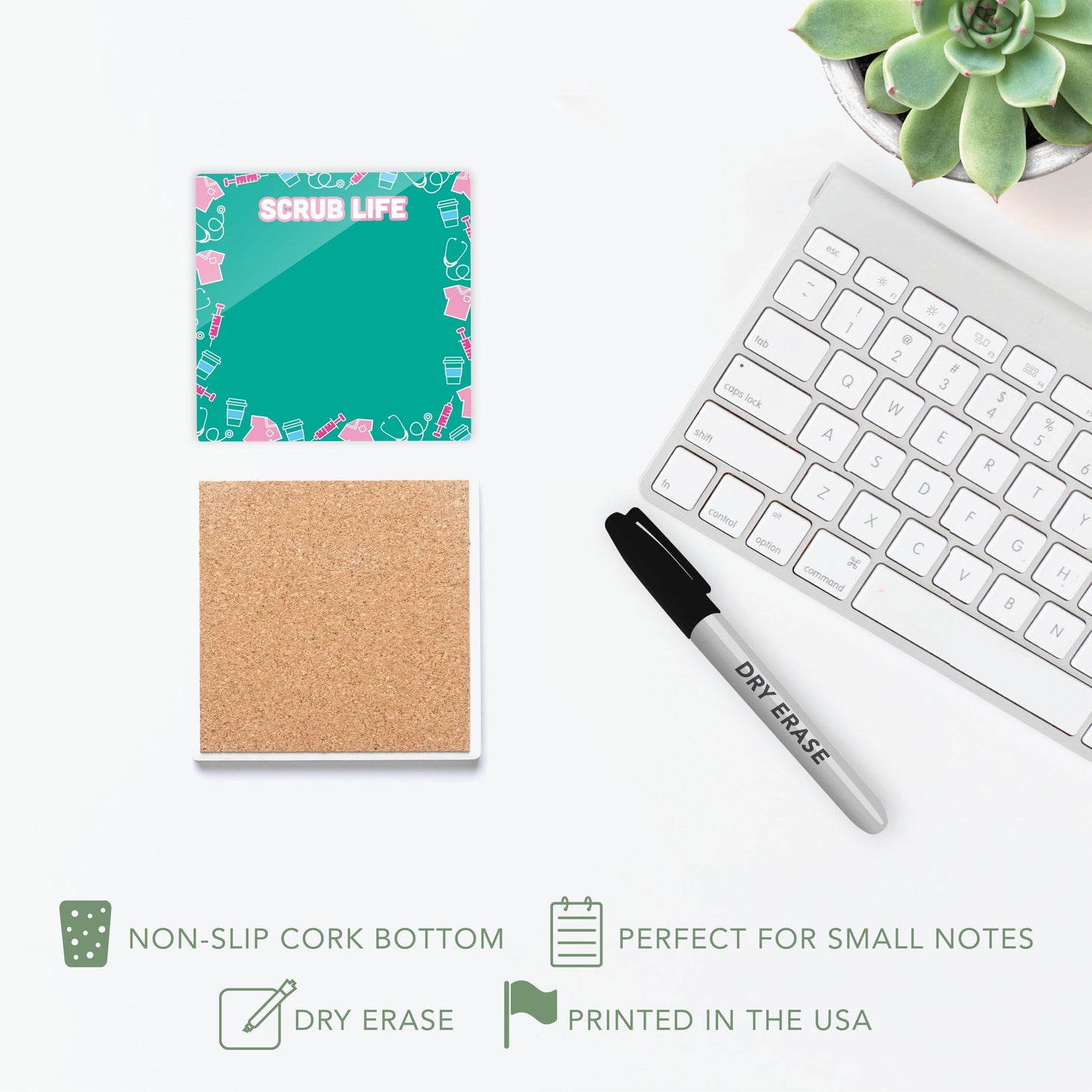 Clear Reminder-Scrub Life Icons Green | 4x4