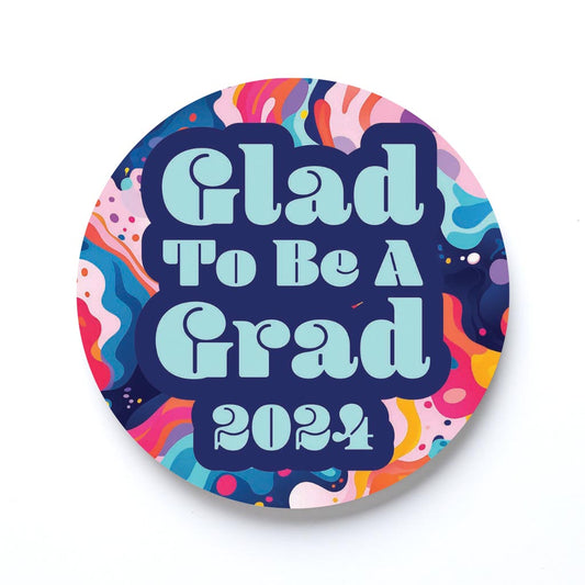Graduation 2024 Glad To Be A Grad Abstract Fluid | 4x4