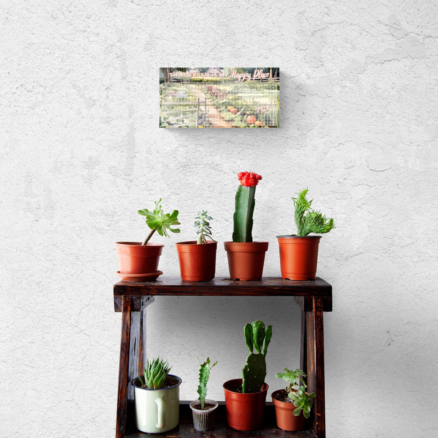 Watercolor Garden Planting and Watering Schedule | 16x8