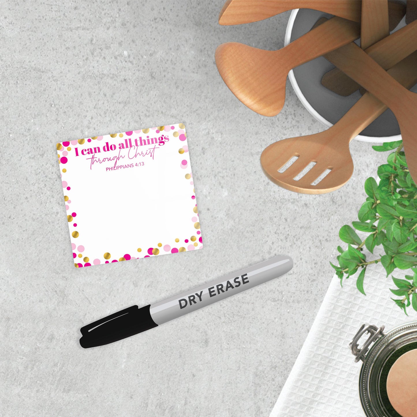 Graduation 2024 Pink Confetti I Can Do All Things | 4x4