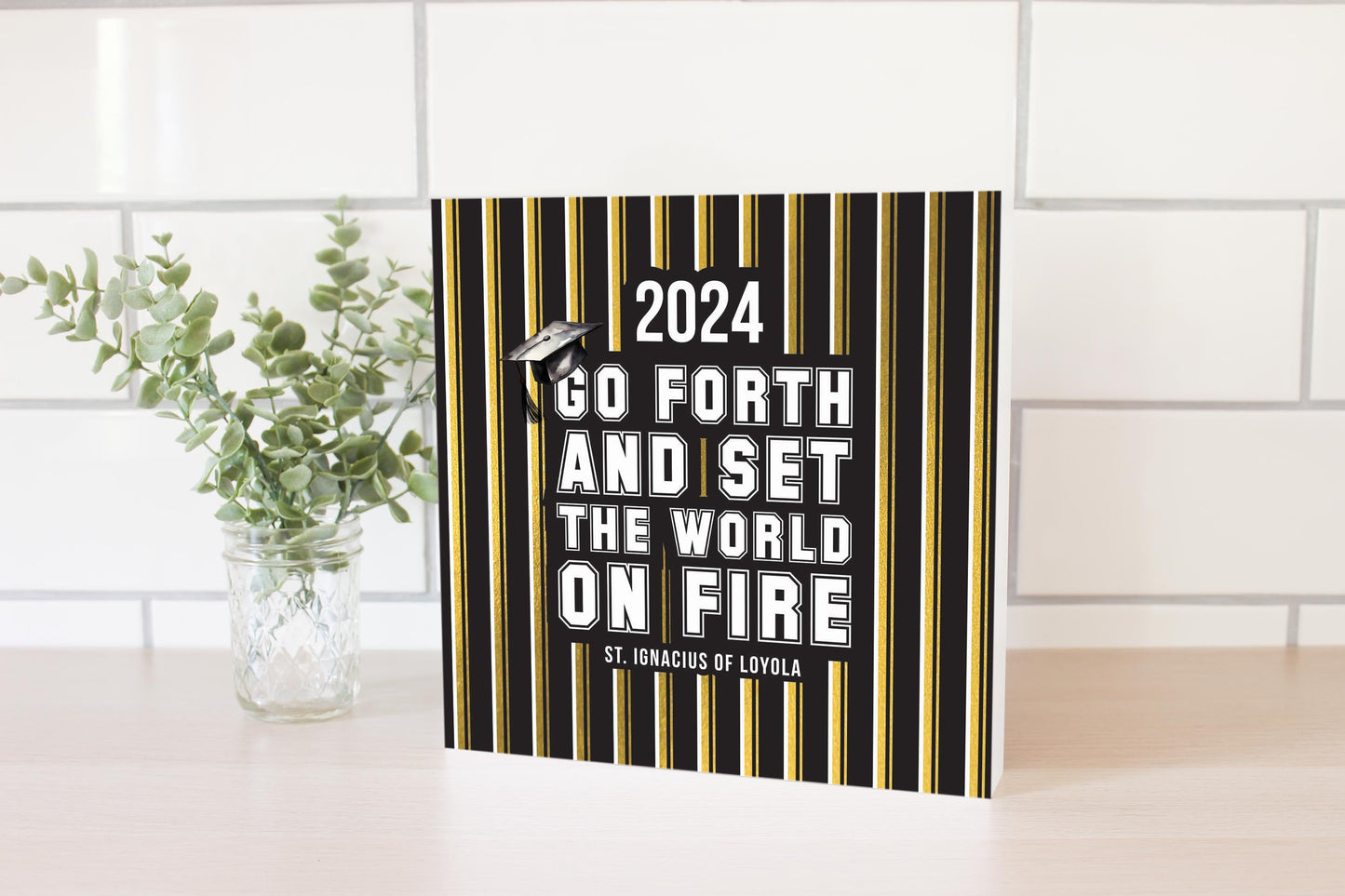 Graduation 2024 Gold Stripe | 10x10