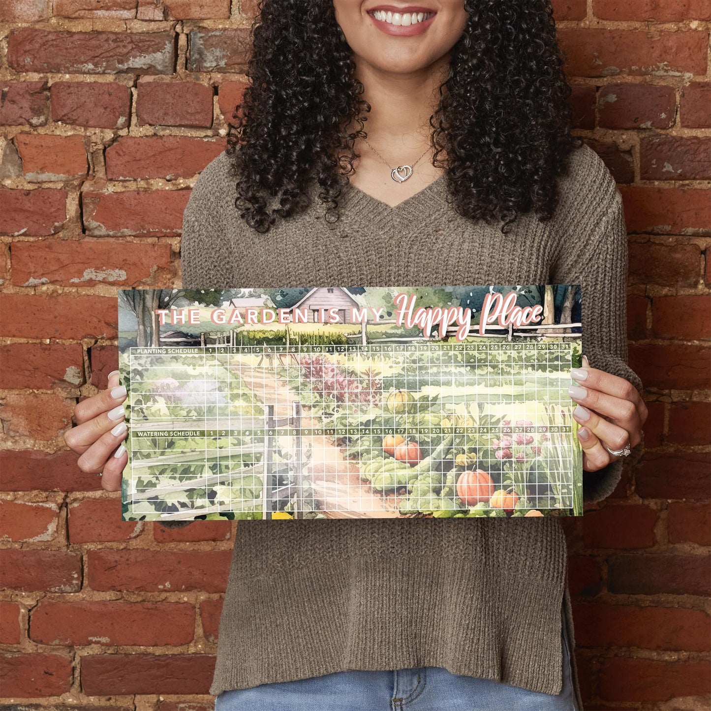 Watercolor Garden Planting and Watering Schedule | 16x8