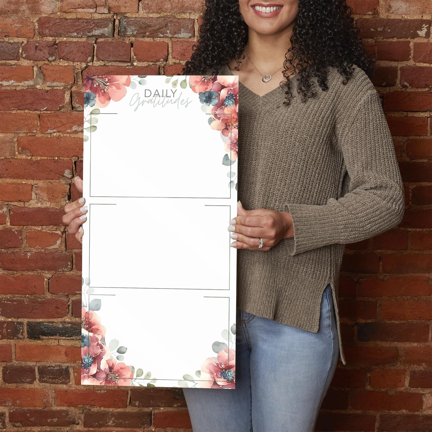 Floral Daily Gratitudes Message Board | 12x24