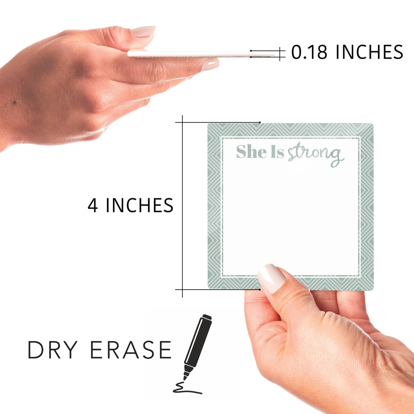Mother's Day Green pattern She Is Strong | 4x4