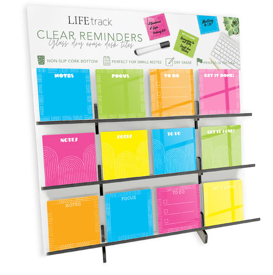 Clear Reminders Neon Notes GCSQ Display | 18.5x20