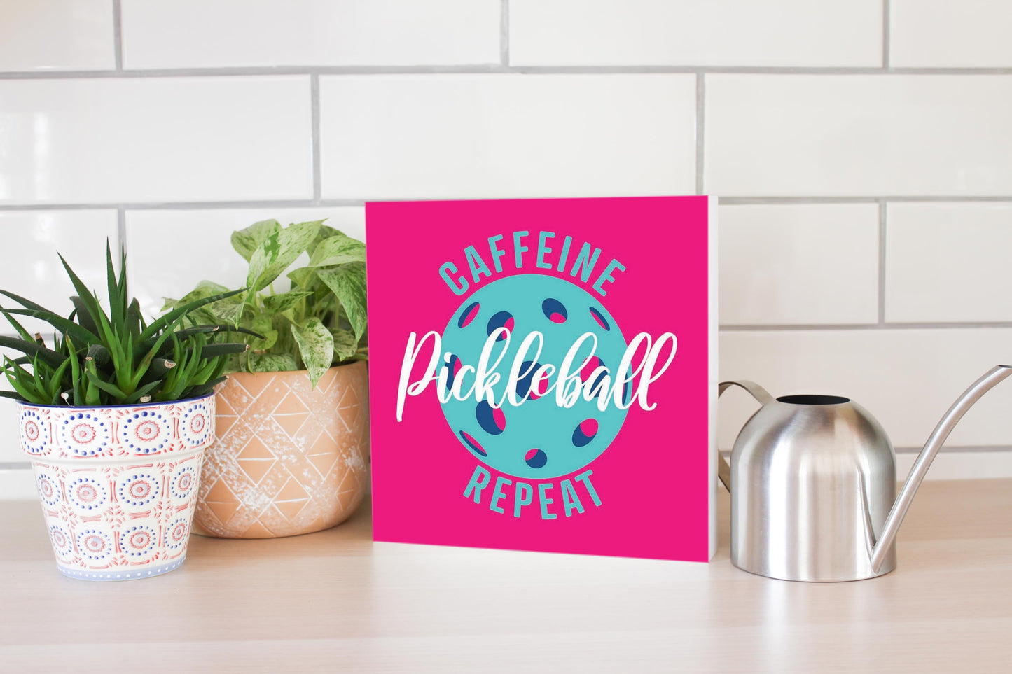 Neon Pickleball Caffeine Pickleball Repeat | 10x10