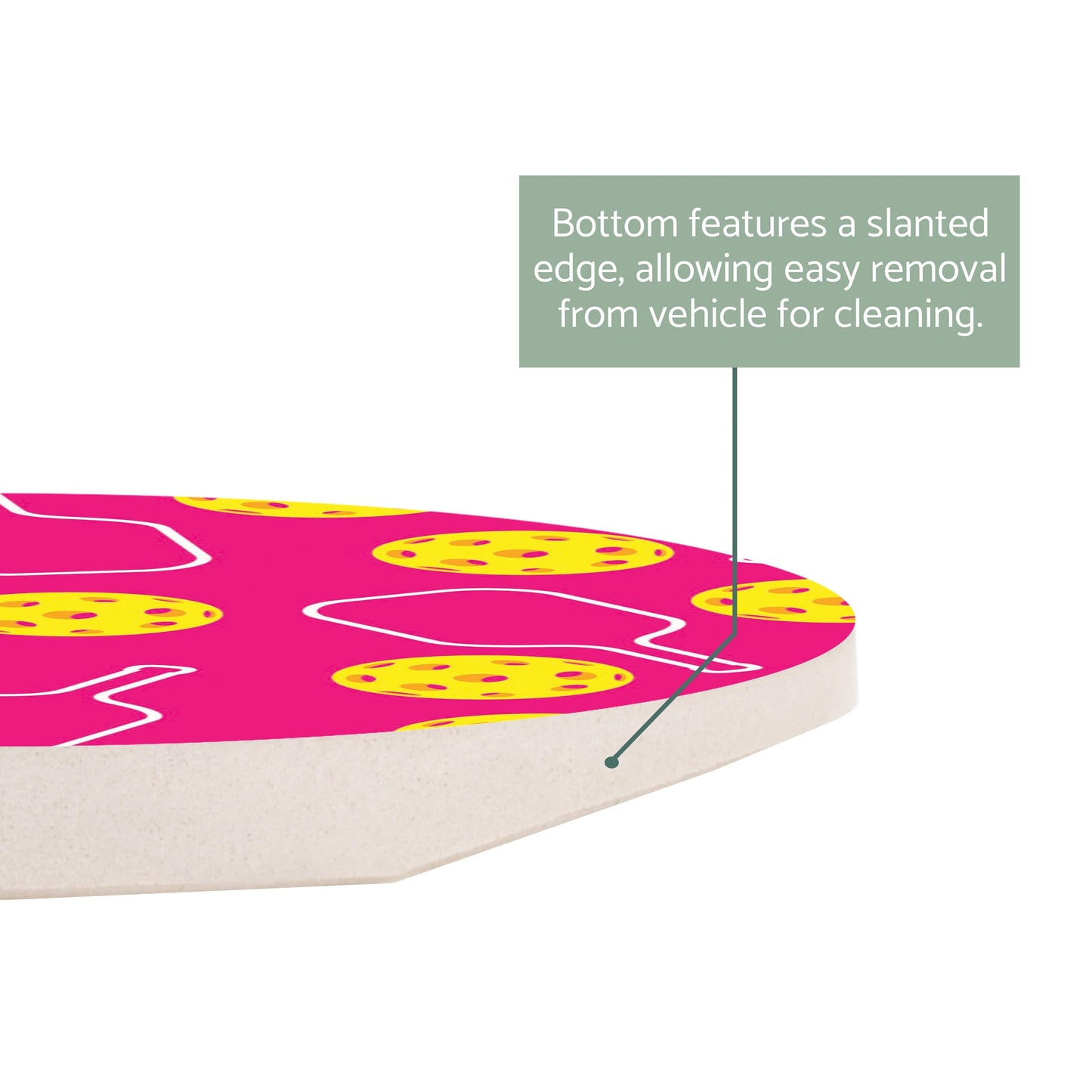 Neon Pickleball Paddle & Ball Pattern Pink | 2.65x2.65