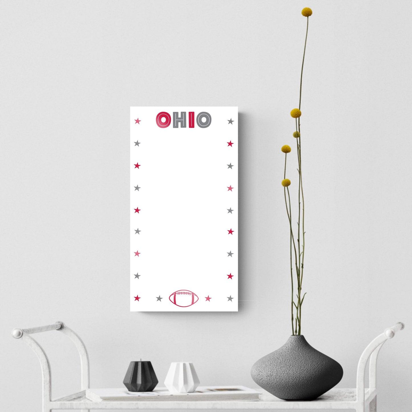 Clairmont & Co Game Day Stars Ohio Note Board | 8x16
