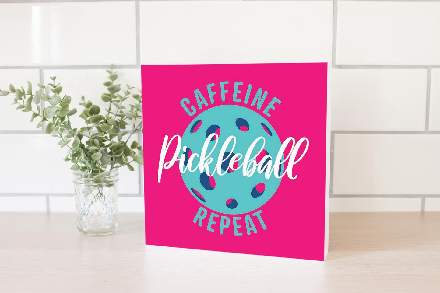 Neon Pickleball Caffeine Pickleball Repeat | 10x10