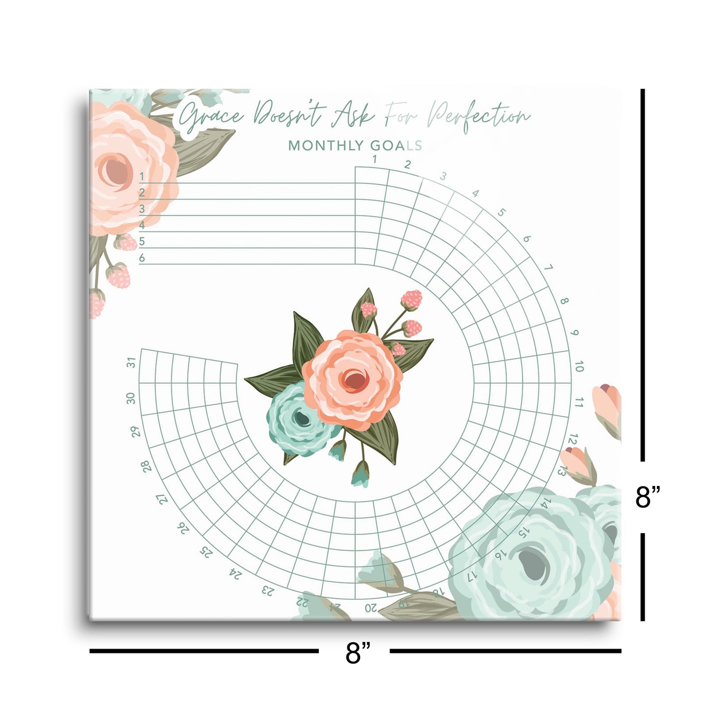 Floral Habit Tracker Grace Doesn't Ask For Perfection | 8x8