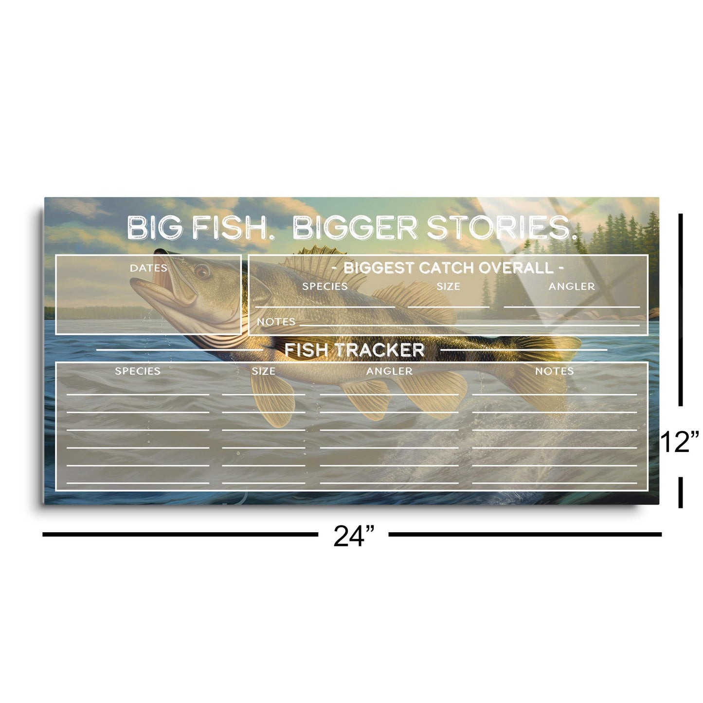 Fish Tracker Big Fish Bigger Stories | 24x12