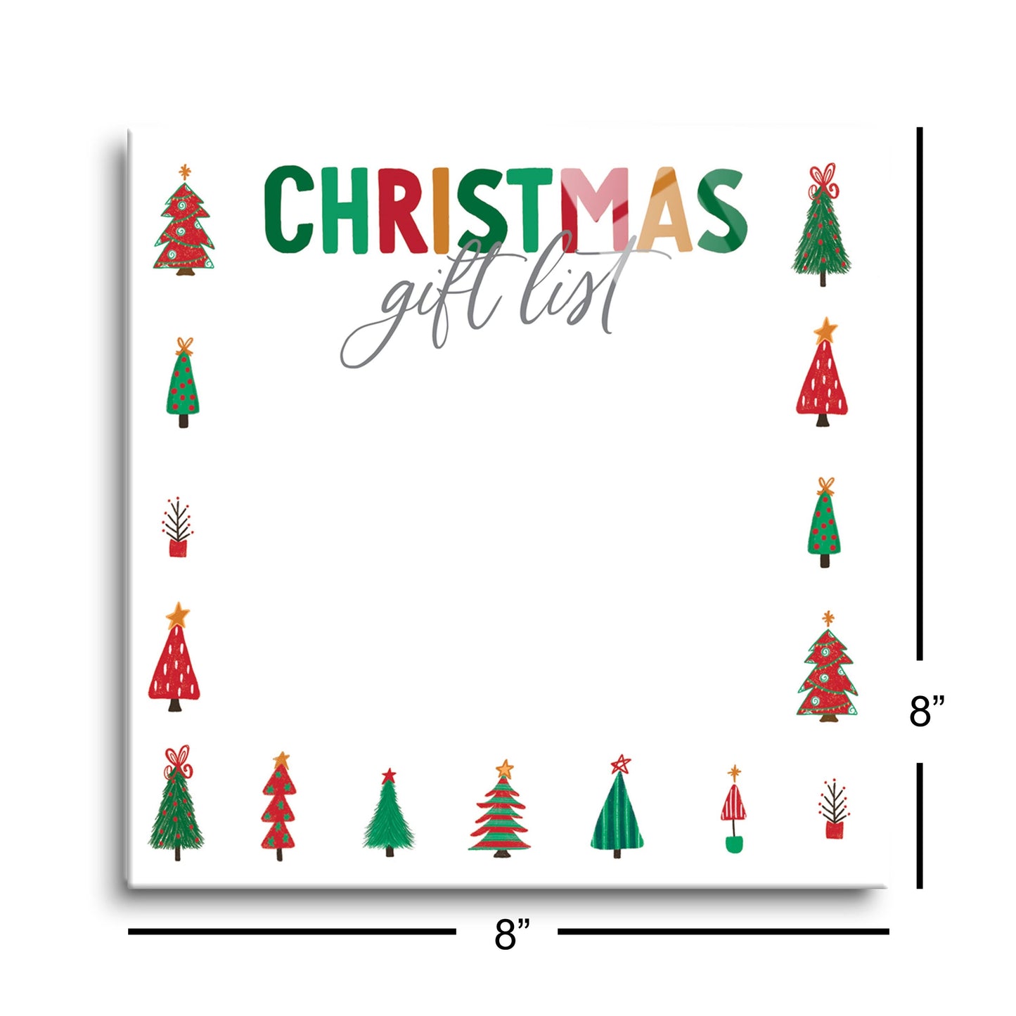 Clairmont & Co Whimsy Trad Christmas Gift List | 8x8
