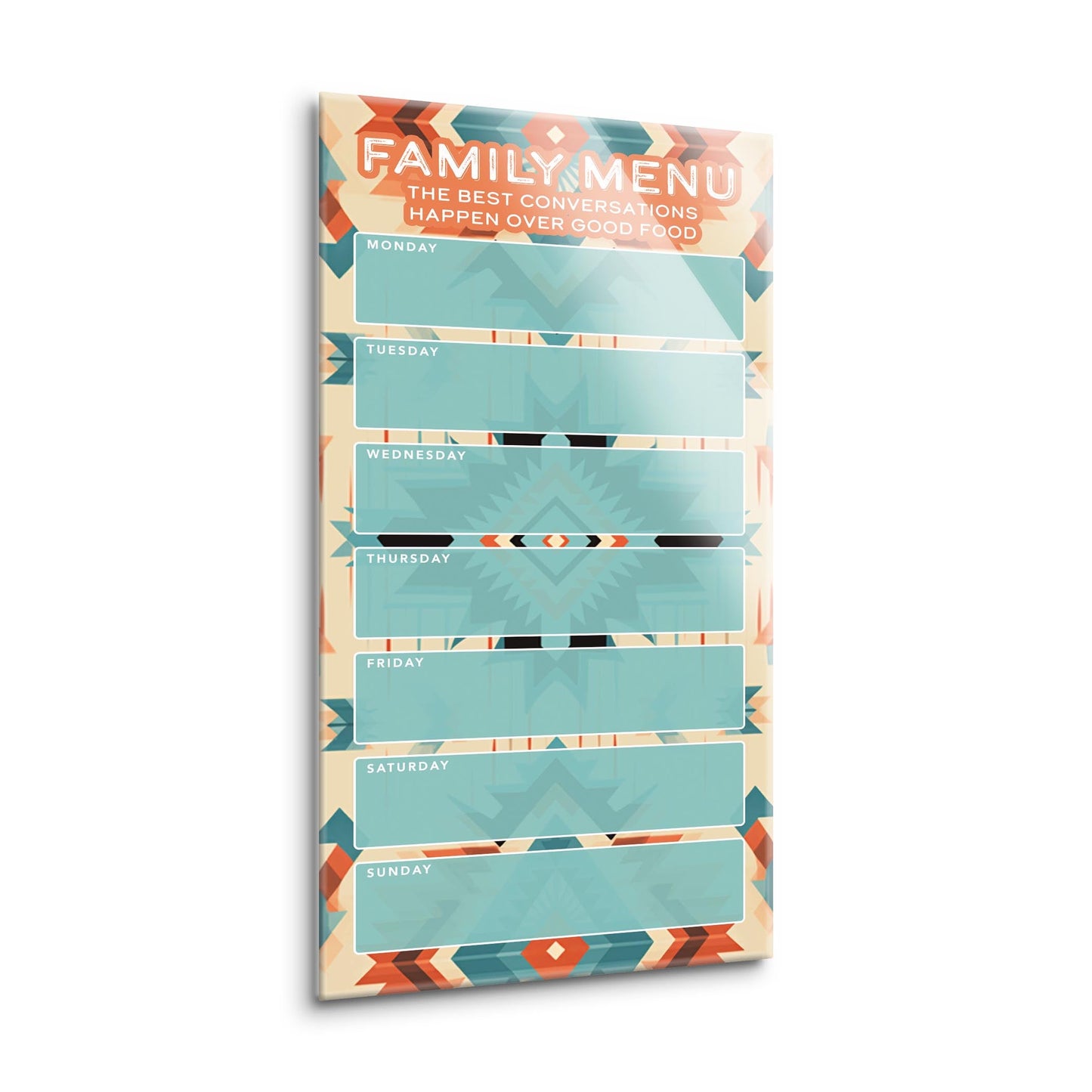 Western Quilt Pattern Family Menu | 8x16