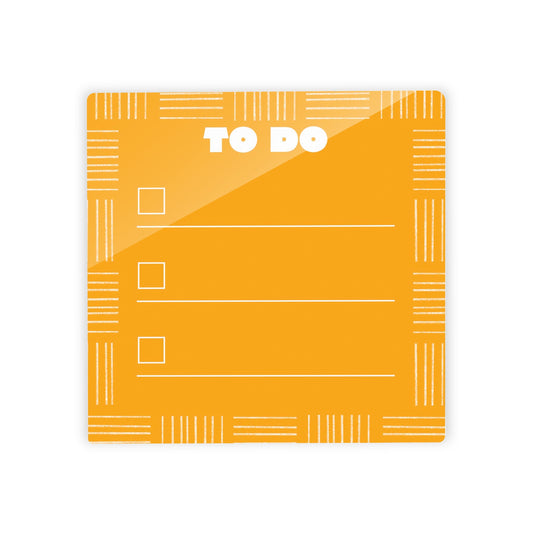 Neon Notes Hatch Pattern on Orange | 4x4