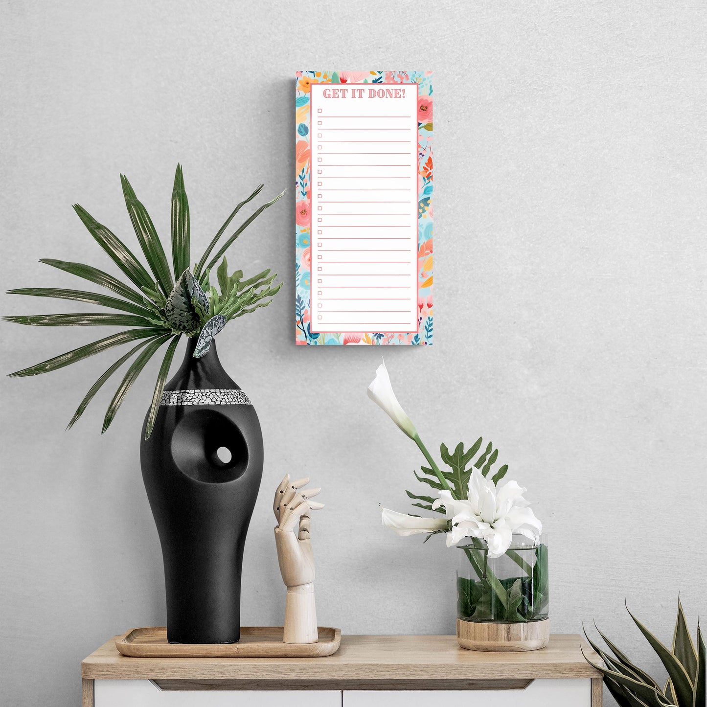 Spring Tracker Floral To Do List Get It Done! | 8x16