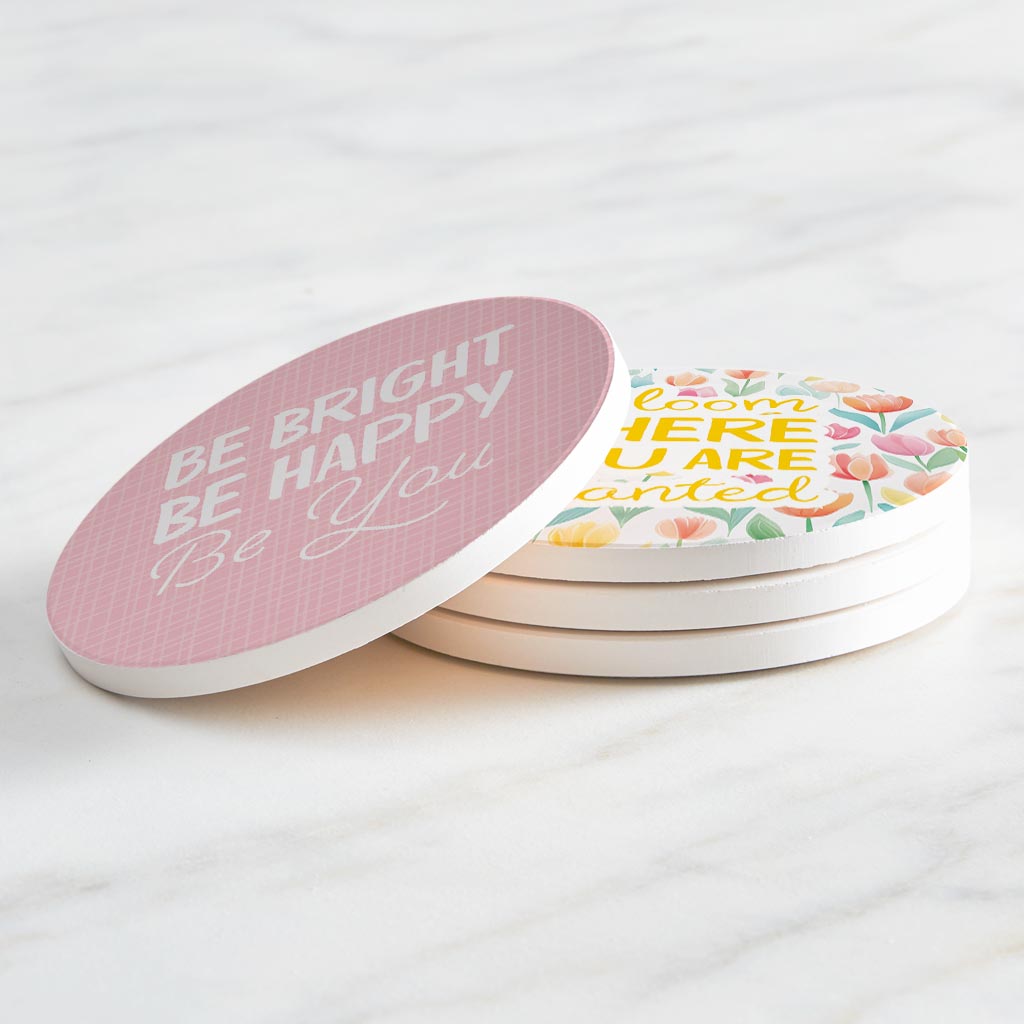 Spring Offset Circle Coaster Set | 4x4