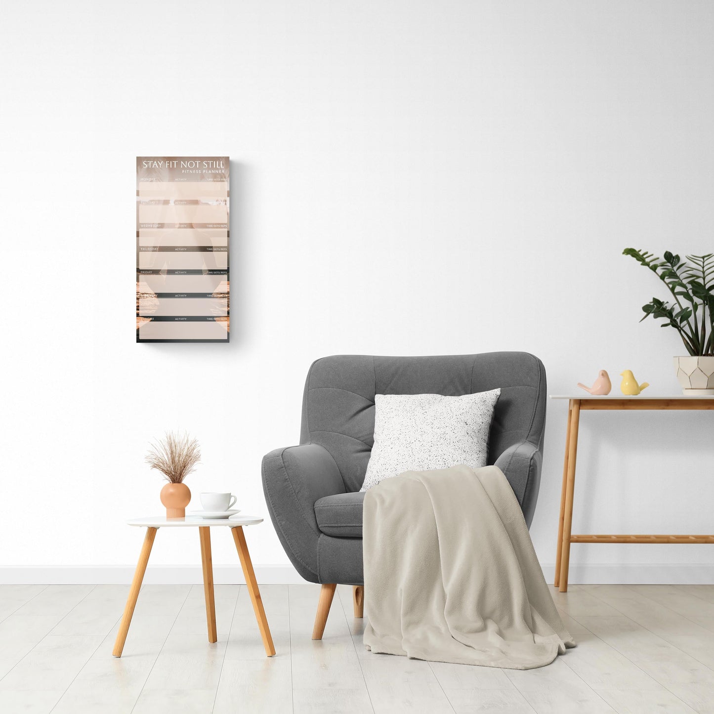 Meditation Stay Fit Not Still Fitness Tracker | 12x24