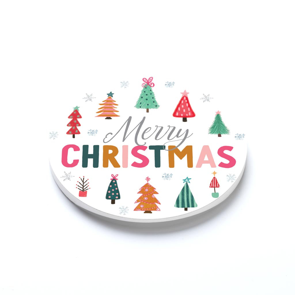 Car Coaster Whimsy Wonderland Bright Merry Christmas 2 | 2.65x2.65