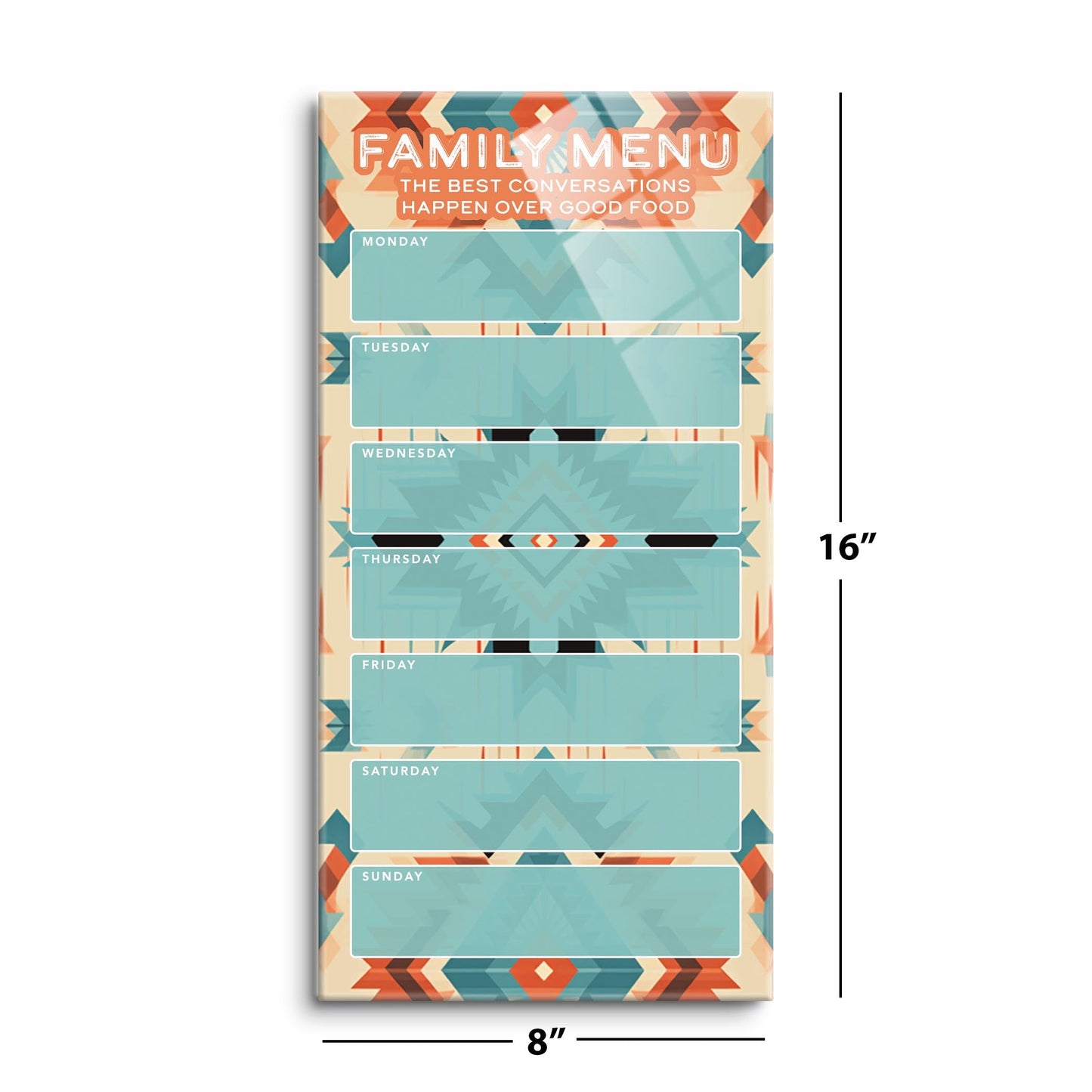 Western Quilt Pattern Family Menu | 8x16