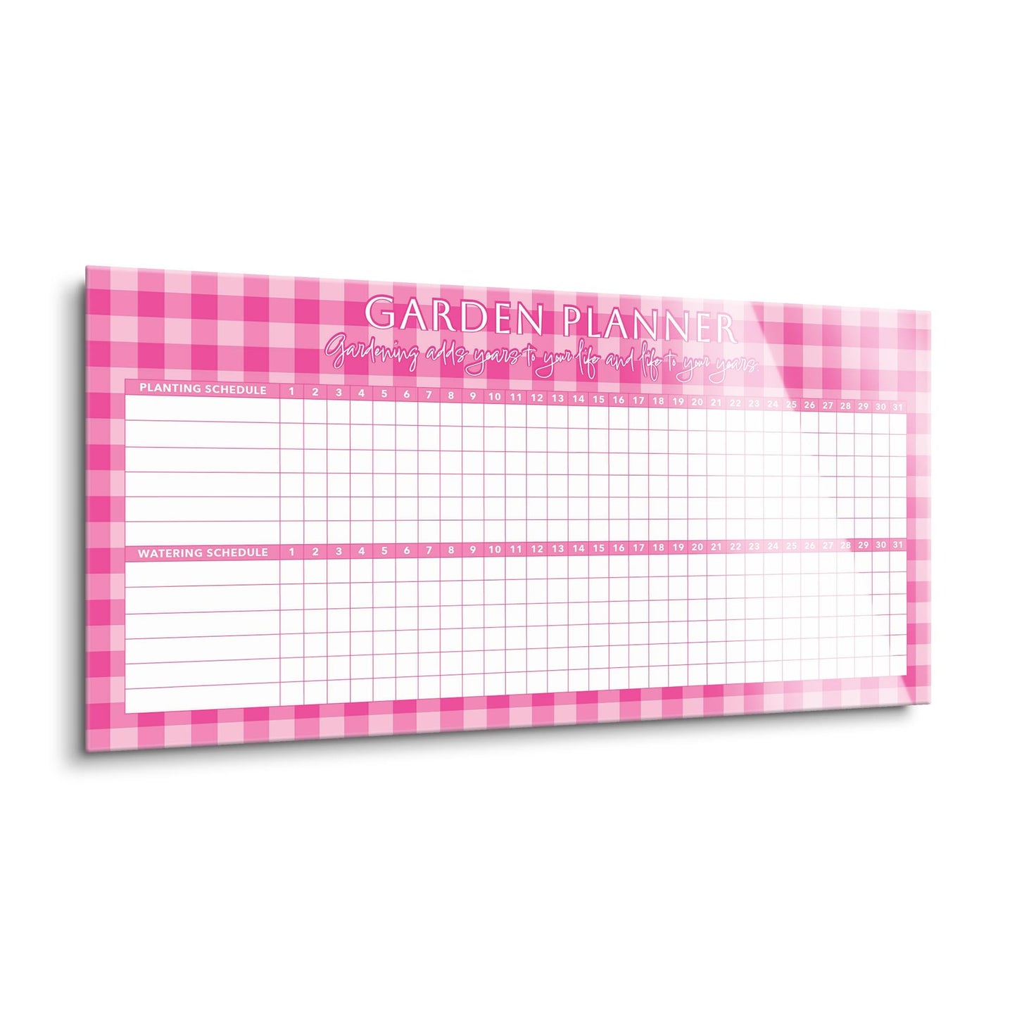 Garden Planner Pink Checker | 24x12