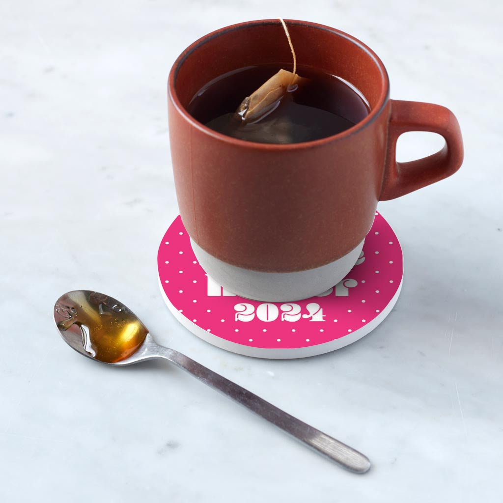 Graduation 2024 One Degree Hotter Pink Polka Dot | 4x4