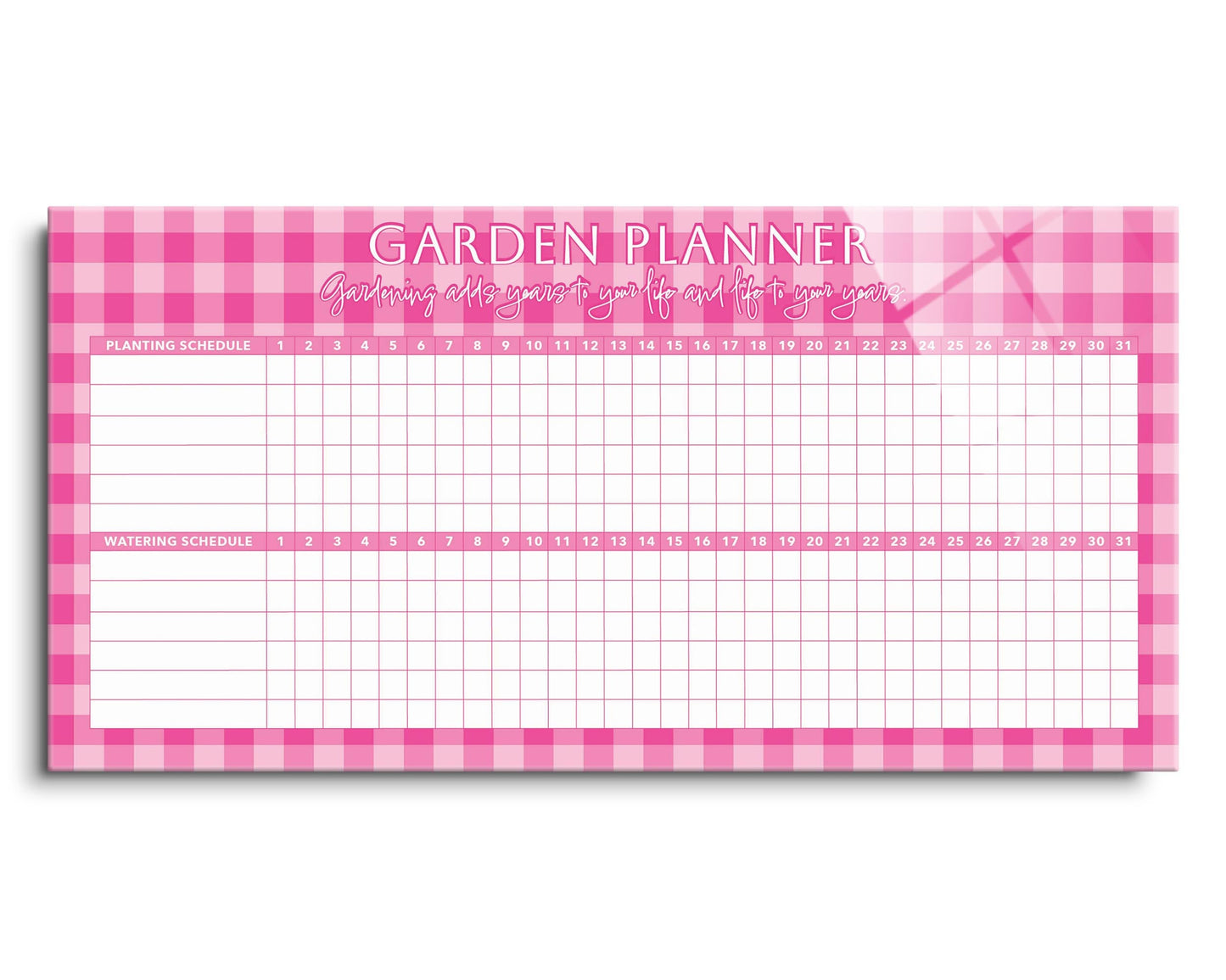 Garden Planner Pink Checker | 24x12