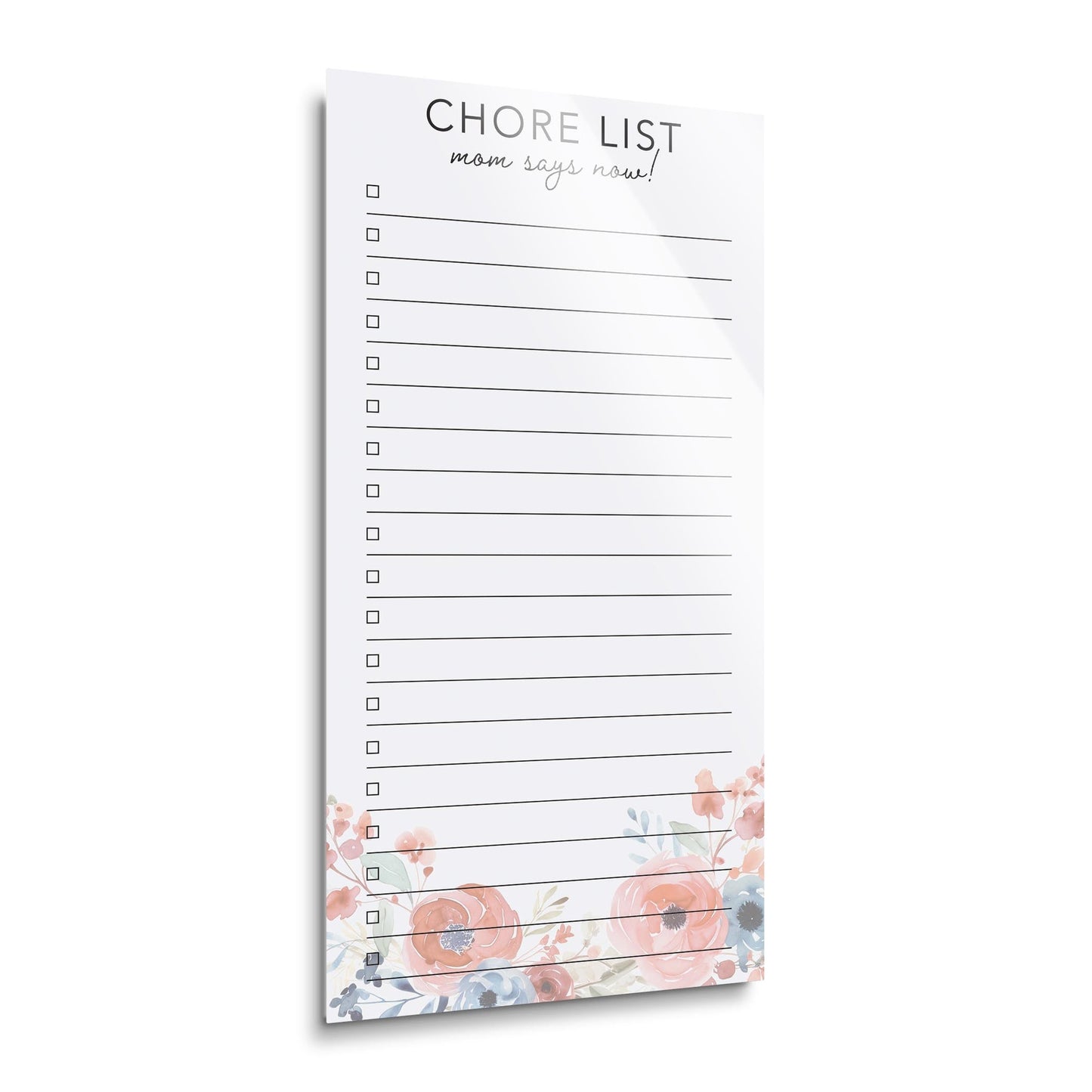 Mother's Day Tracker Floral Chore List | 12x24