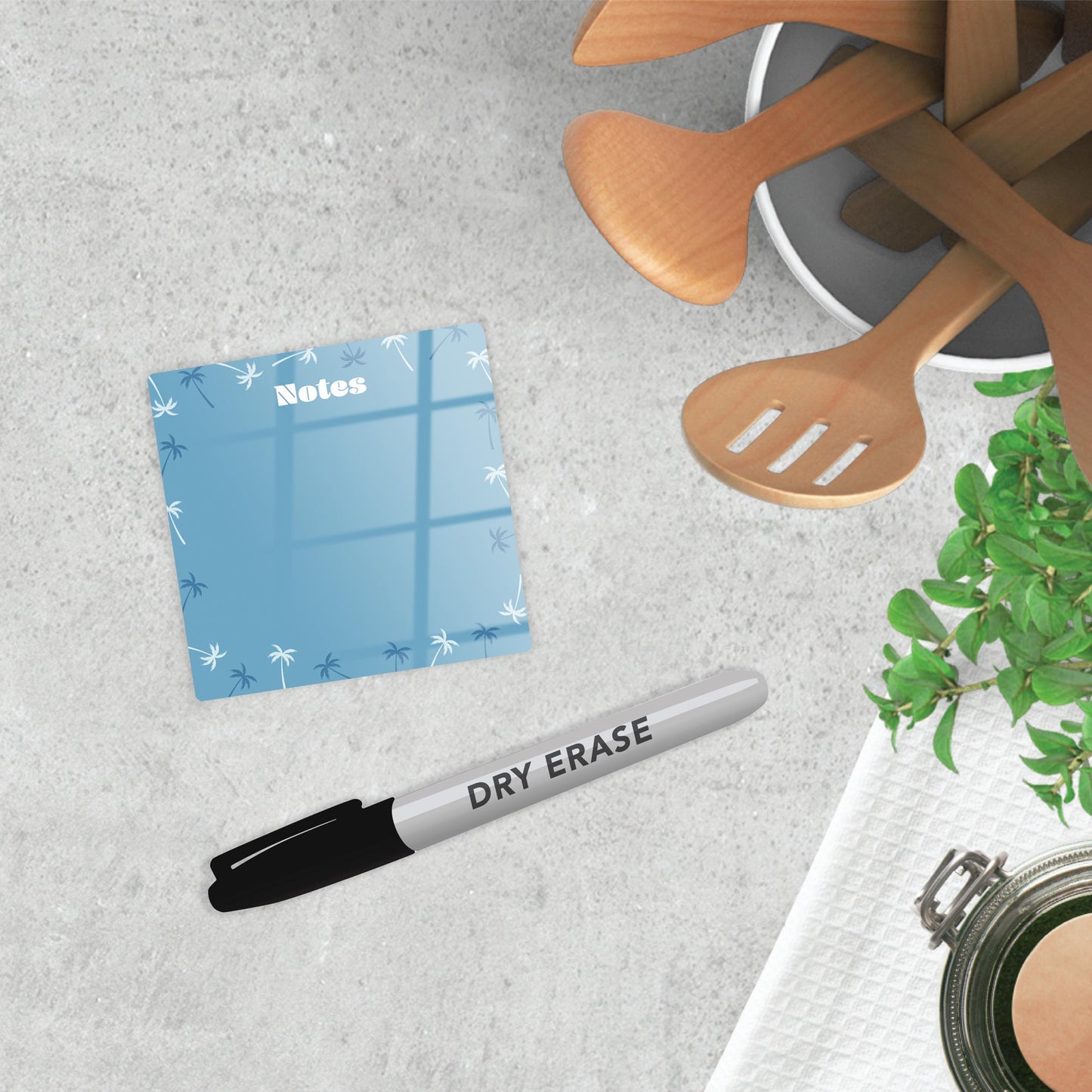 Coastal Blue Palm Trees Notes | 4x4