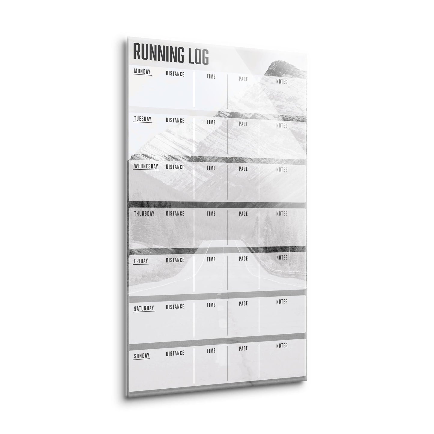 Weekly Running Tracker Mountain | 8x16