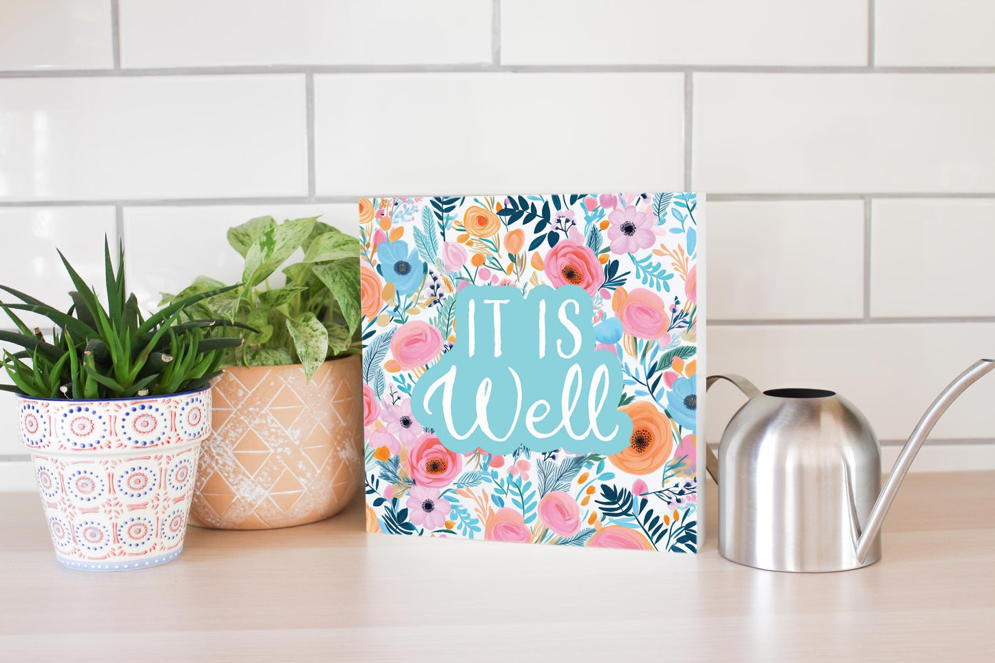 Spring Pastel It Is Well | 10x10