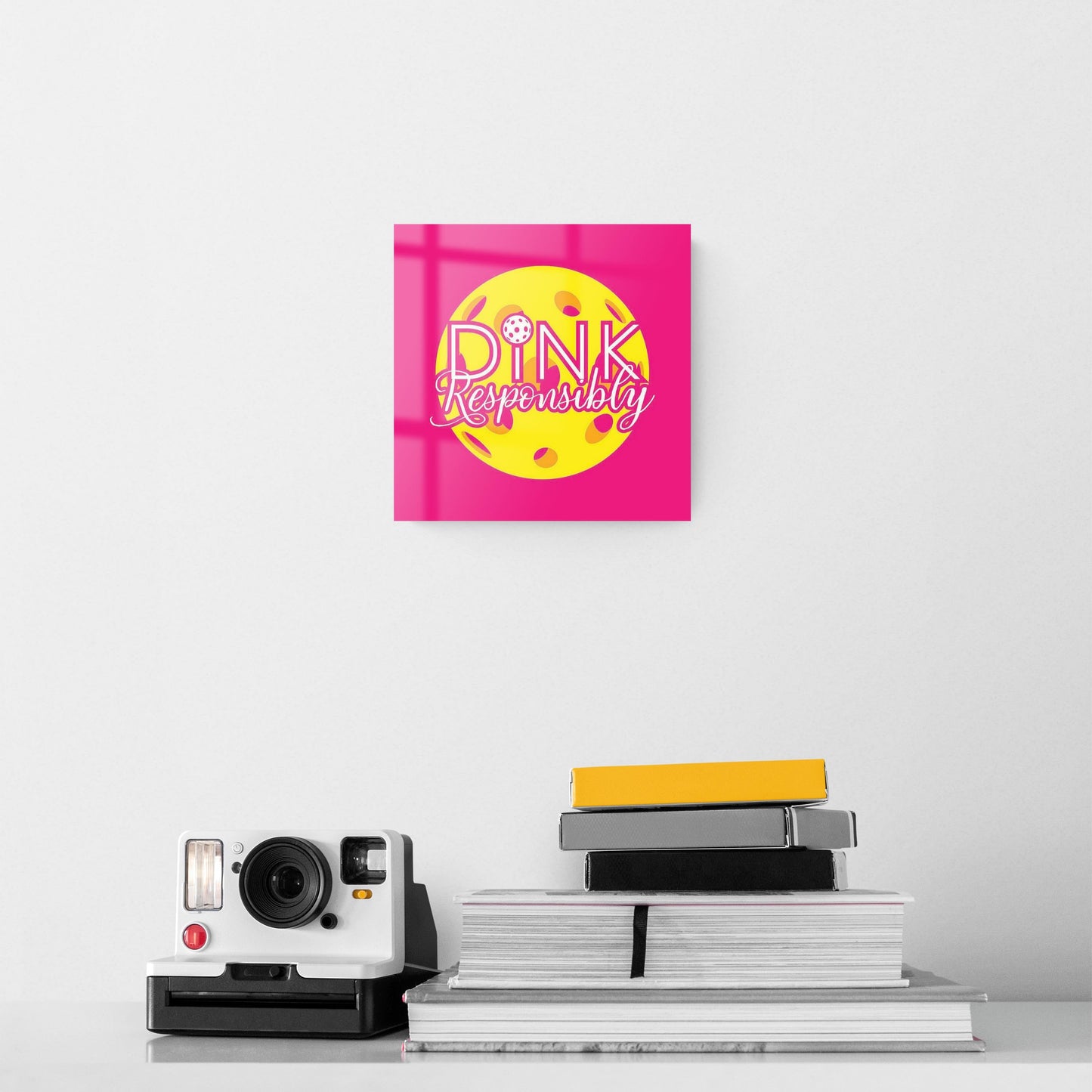 Neon Pickleball Dink Responsibly Pink | 8x8