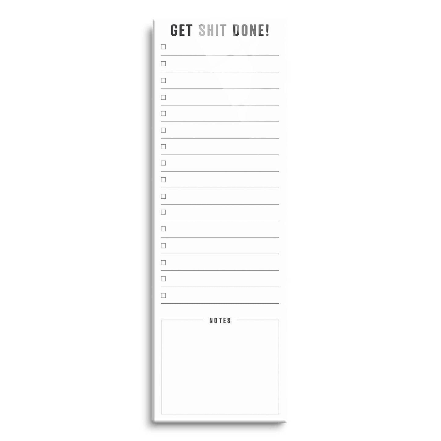 Minimalistic White To Do List Get Shit Done | 8x24