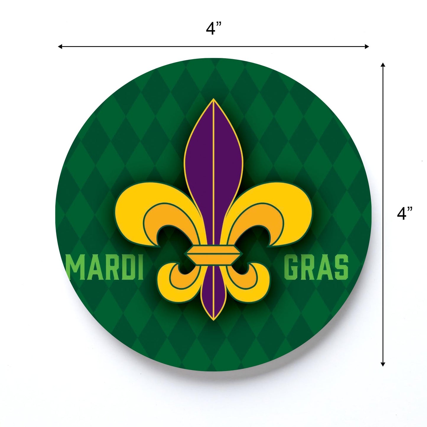 Mardi Gras Fleur De Lis | 4x4