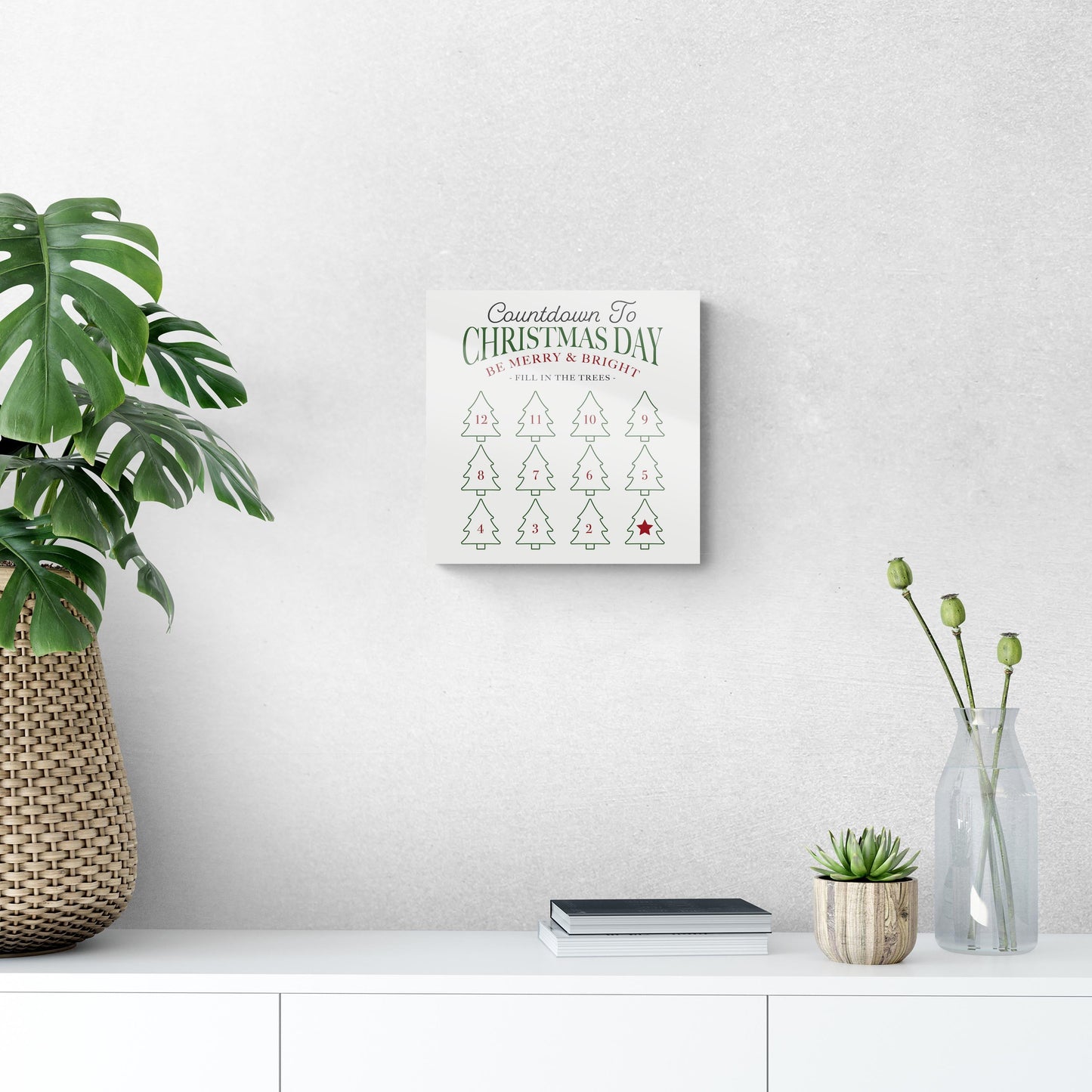 Countdown to Christmas Day Trees | 12x12