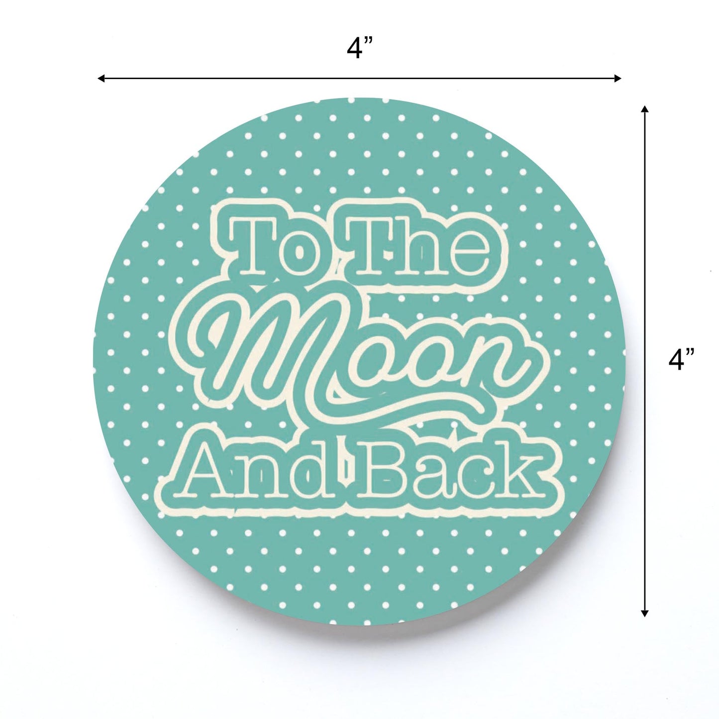 Valentine's Day To The Moon And Back Teal | 4x4