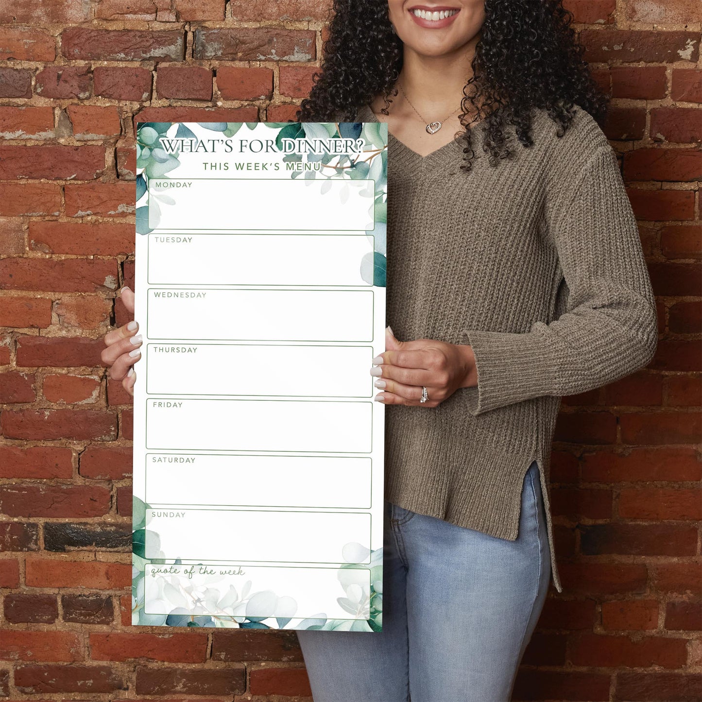 Eucalyptus What's for Dinner Weekly Menu | 12x24