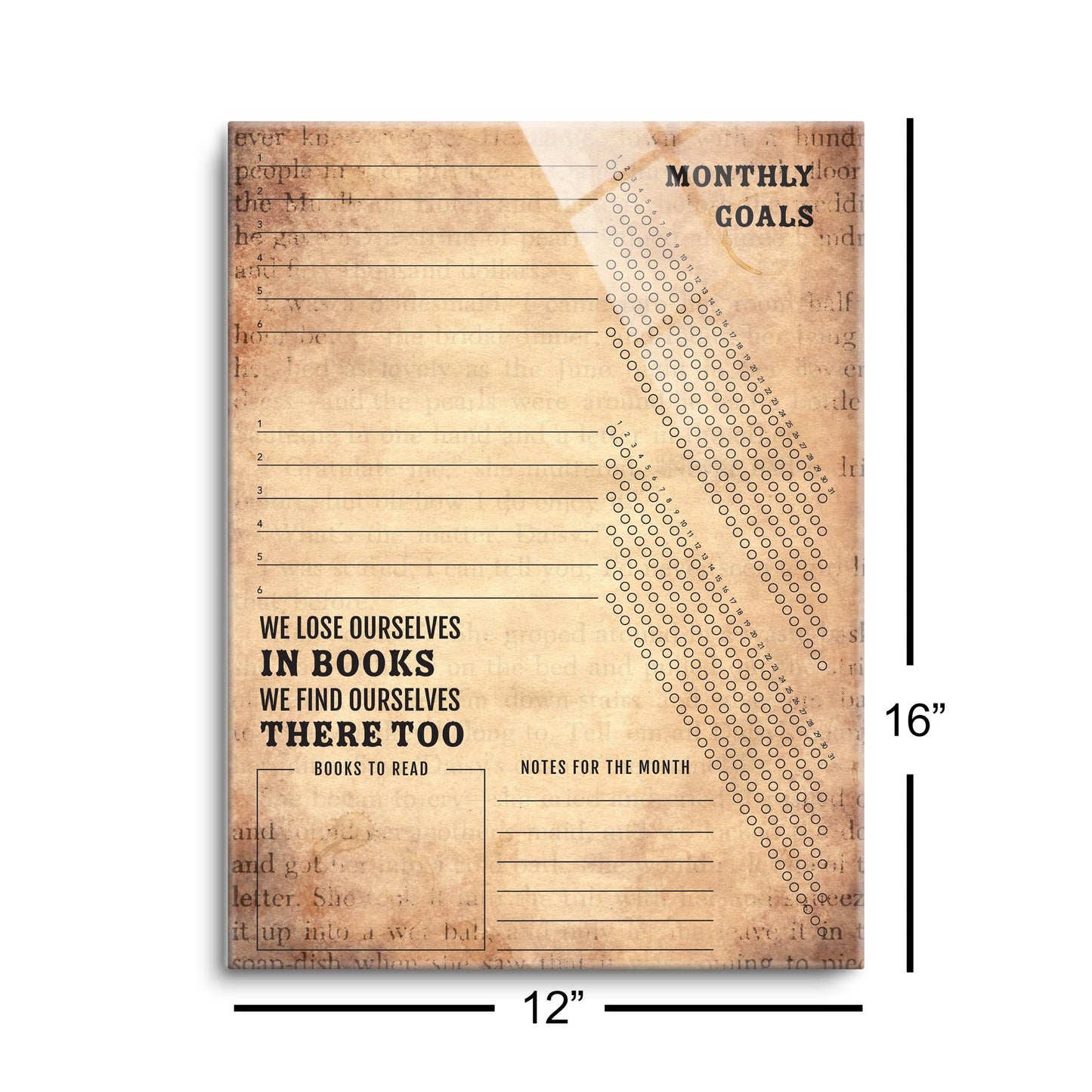 Book Habit Tracker We Lose Ourselves | 12x16