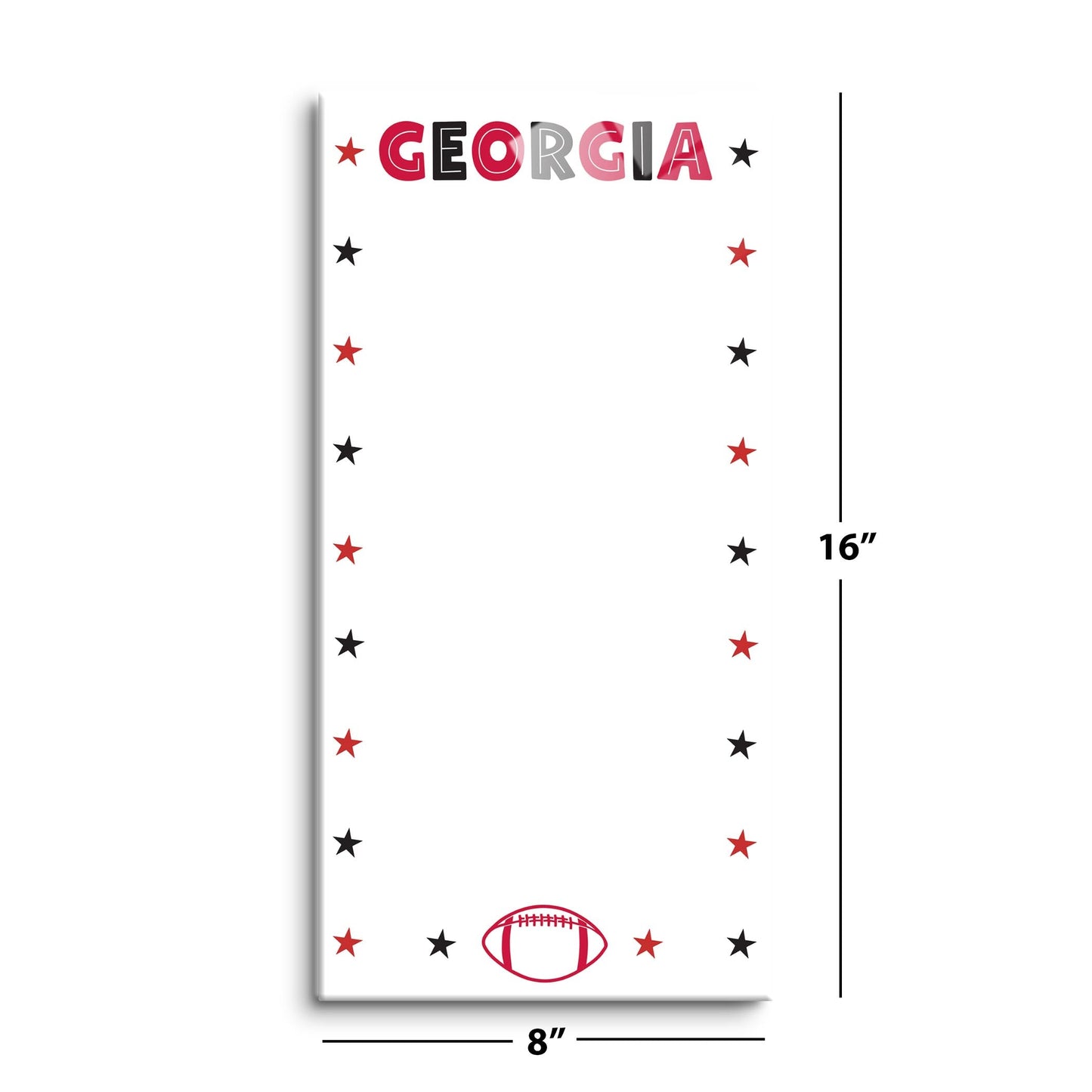 Clairmont & Co Game Day Stars Georgia Note Board | 8x16