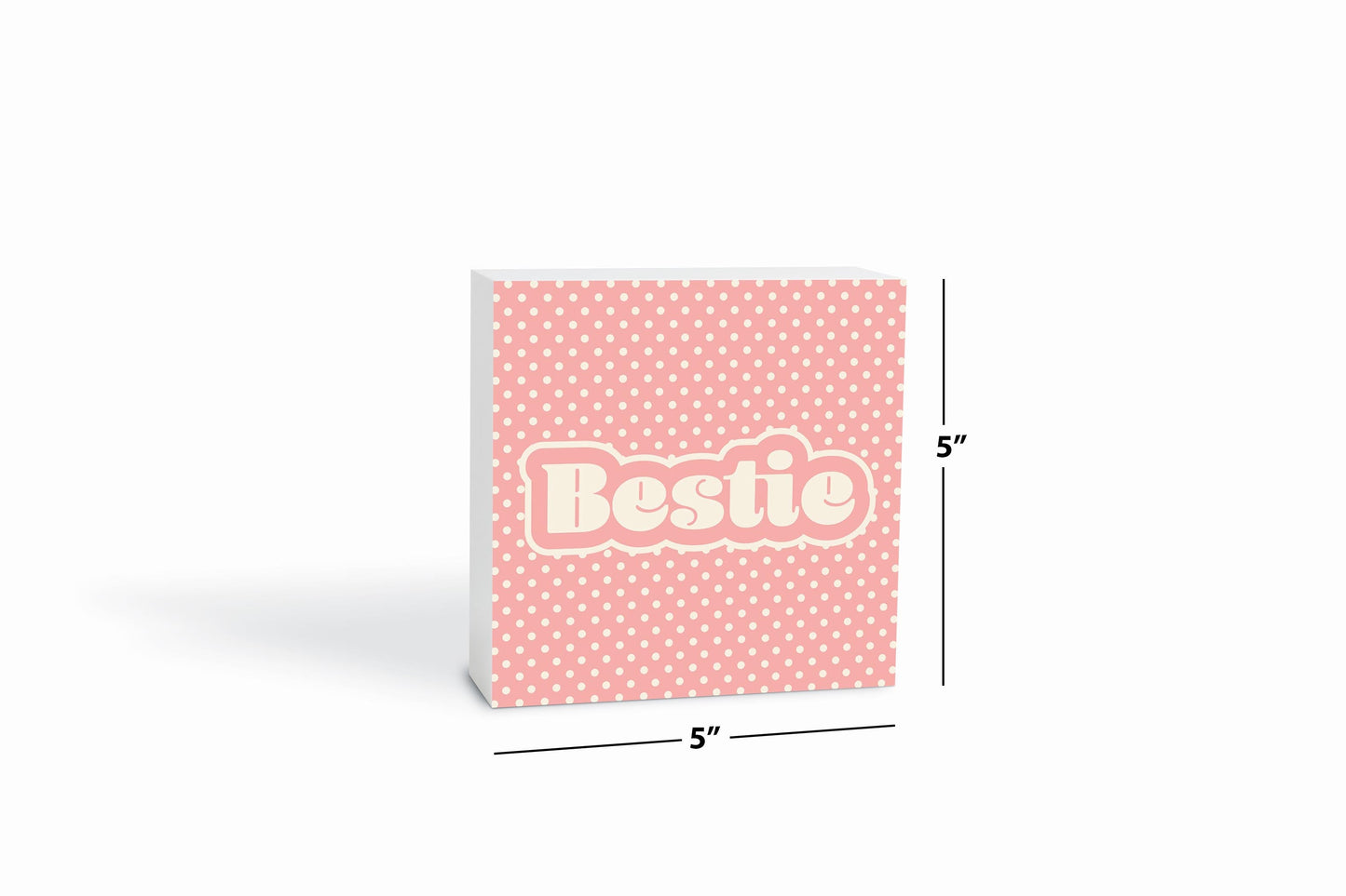 Valentine's Day Bestie Pink Polka Dot | 5x5