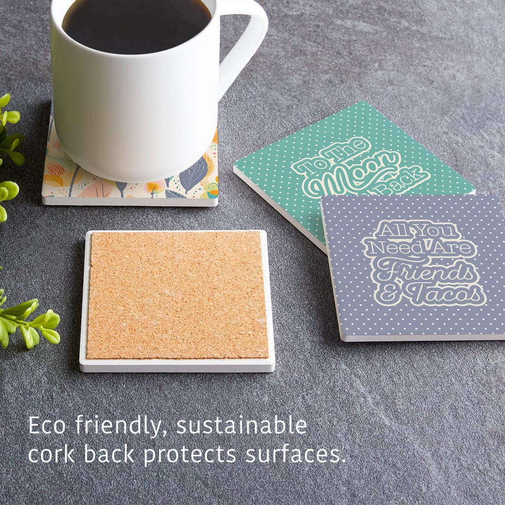 Valentine's Offset Square Coaster Set | 4x4
