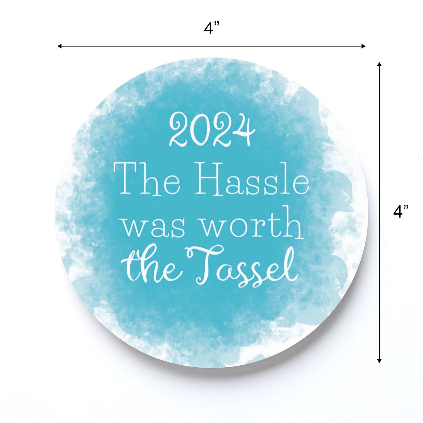 Graduation 2024 Worth The Tassel Blue Paint | 4x4